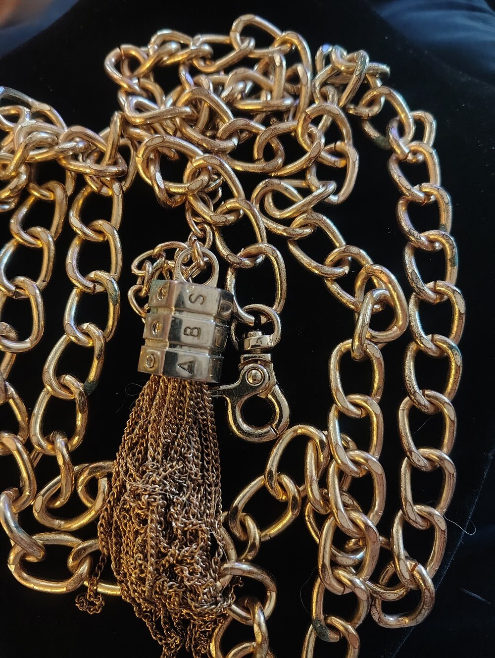 Gold Chain Tassel Belt